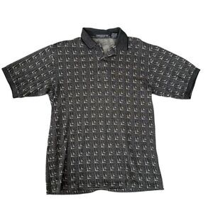 Carnoustie Limited vintage 100% mercerized cotton polo shirt geometric pattern S